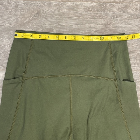 Thinx Moderate Absorbency Activewear Leggings High Rise Pockets Kale Green M - Picture 8 of 15